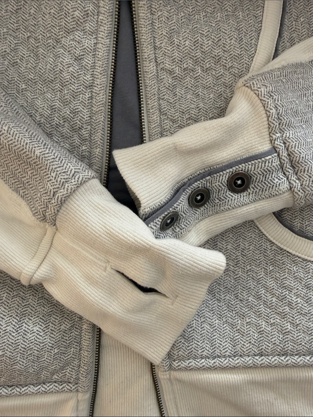 Lululemon Special Edition Embellished Herringbone Patch Jacket - Light Gray - Picture 6 of 6